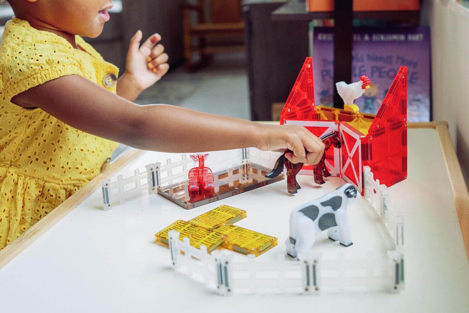 Magna Tiles Μαγνητικό Παιχνίδι 25 κομματιών Farm 6 tosodakids.gr