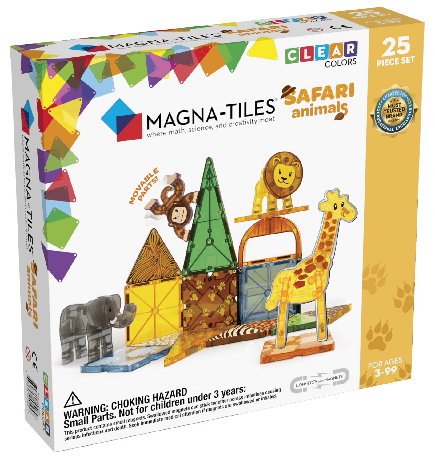Magna Tiles Μαγνητικό Παιχνίδι 25 κομματιών Safari tosodakids.gr