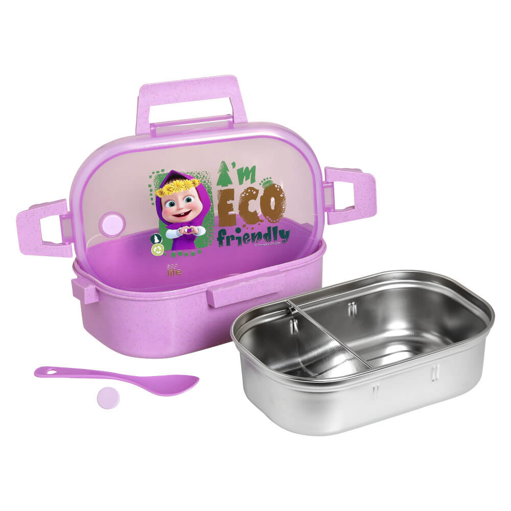 Ecolife Φαγητοδοχείο Με Χώρισμα 'Masha - Eco Friendly' 900ml.tosodakids (3)