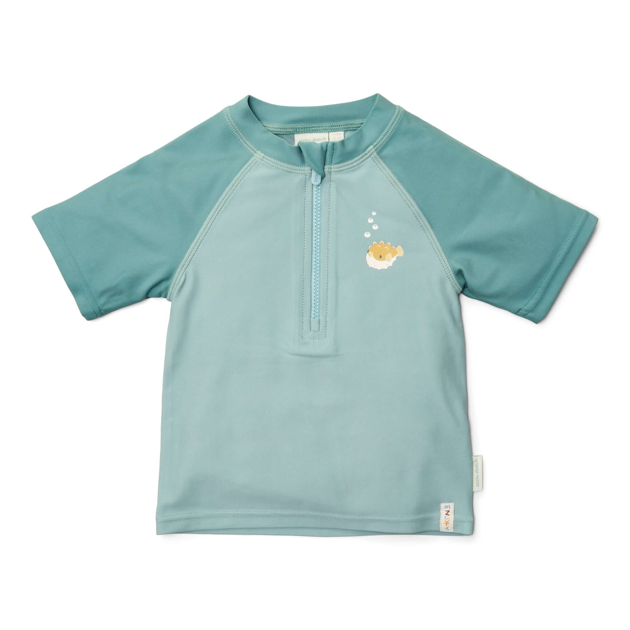 LITTLE DUTCH Μπλουζάκι κοντομάνικο με προστασία UV Seashells Surf Blue.tosodakids (1)