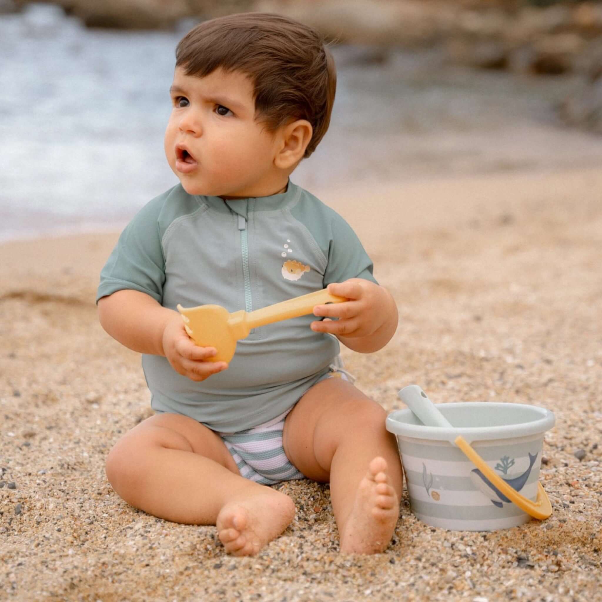 LITTLE DUTCH Μπλουζάκι κοντομάνικο με προστασία UV Seashells Surf Blue.tosodakids (2)
