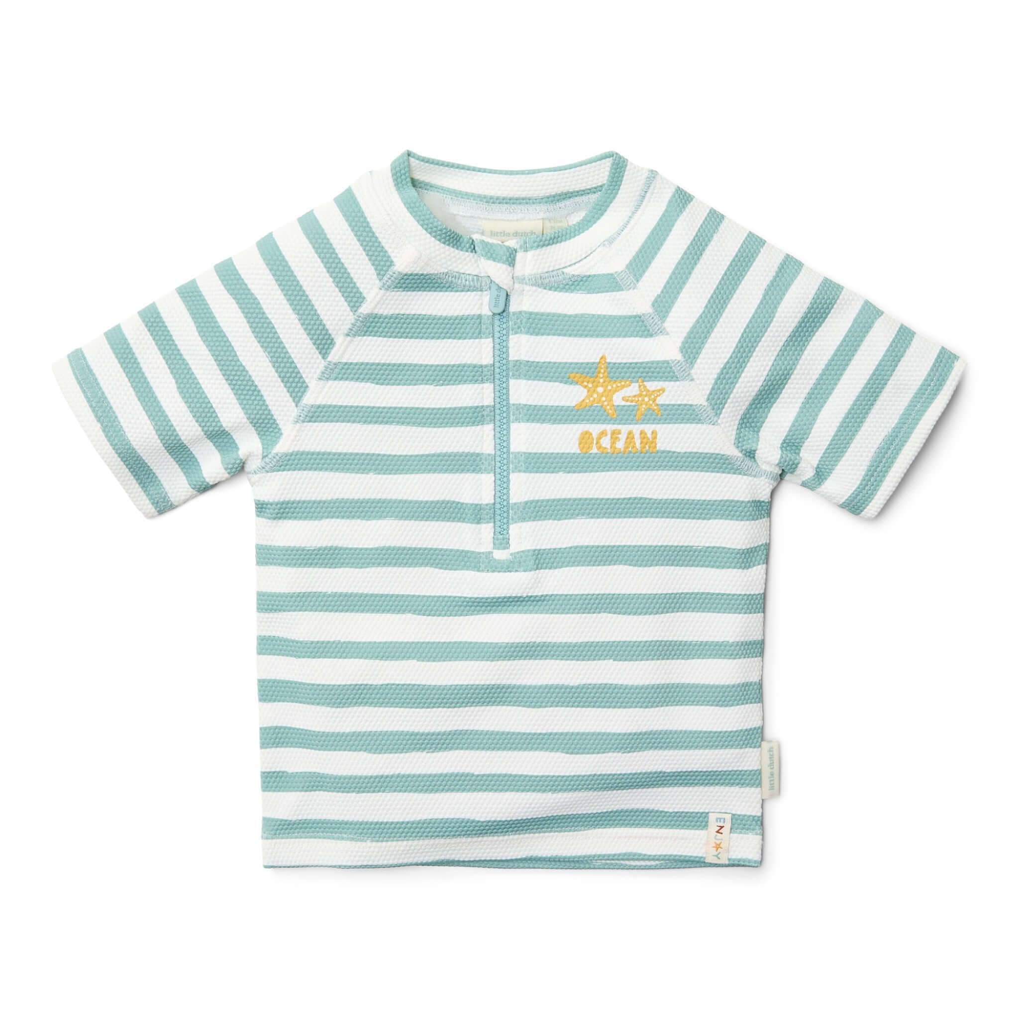 LITTLE DUTCH Μπλουζάκι κοντομάνικο με προστασία UV Stripes Surf Blue.tosodakids (1)