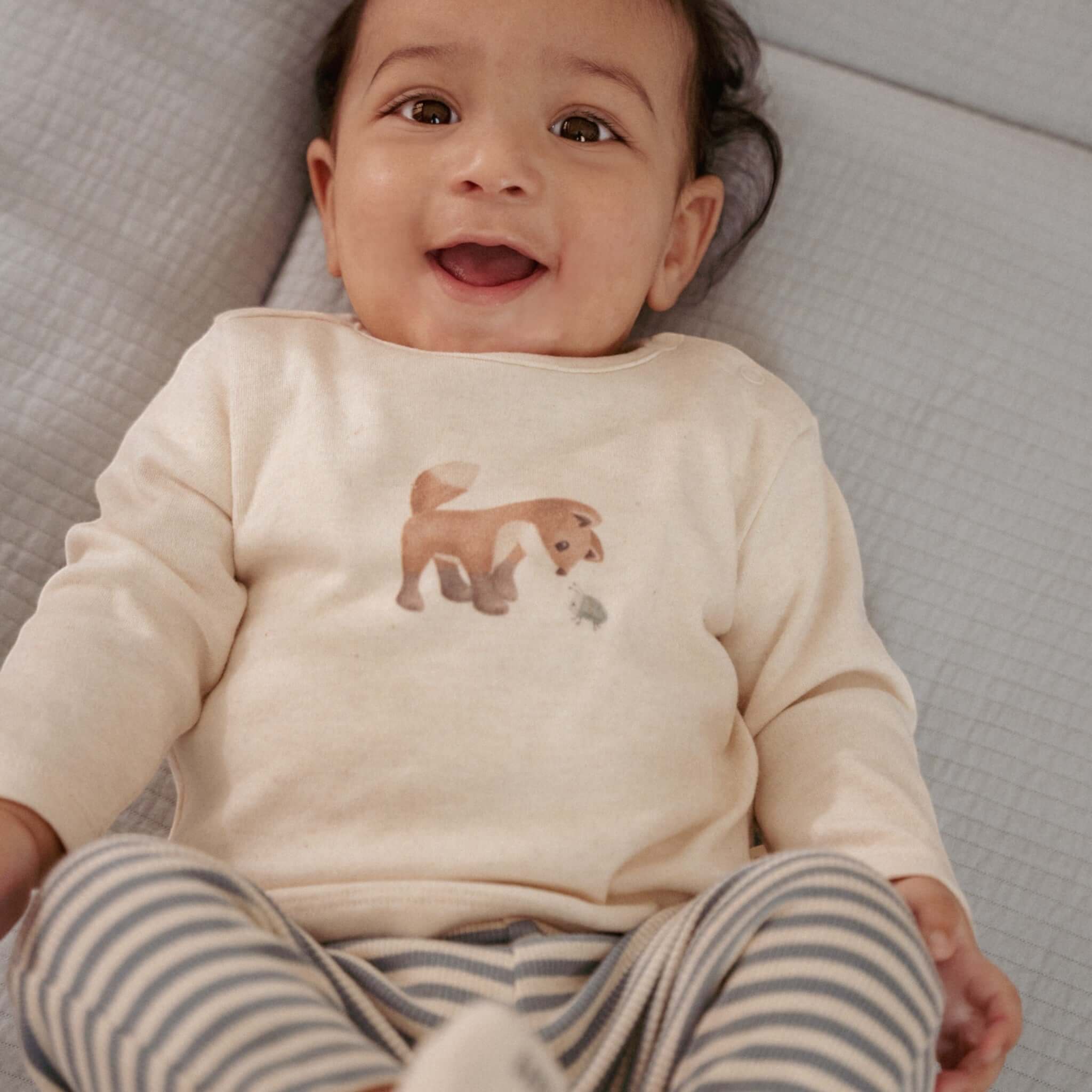 LITTLE DUTCH Μπλουζάκι μακρυμάνικο με κουμπάκια Sand Melee.tosodakids (2)